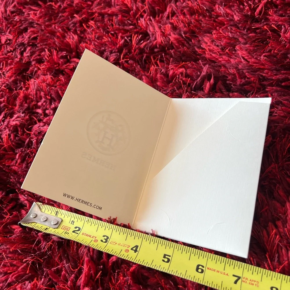 Hermes White Stationery Card‎